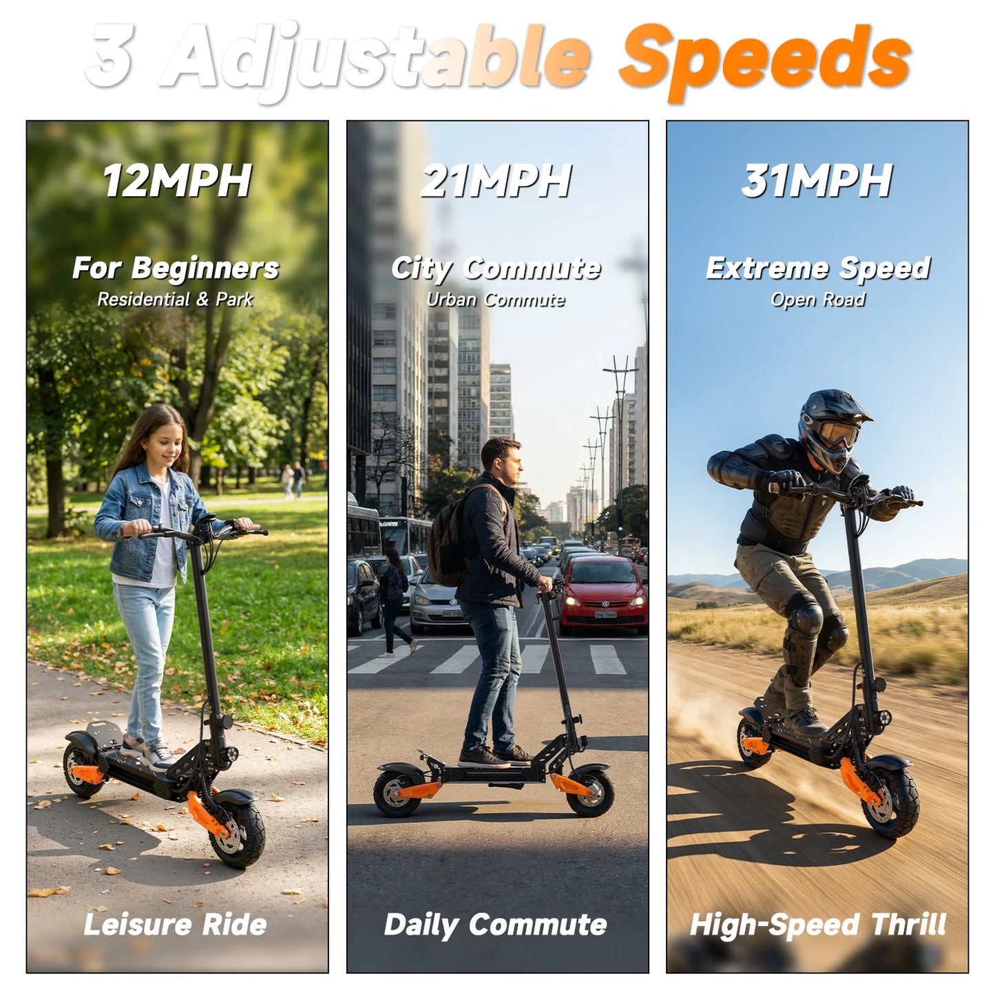 AOVOPRO G67 Off-Road Electric Scooter With Dual Suspension
