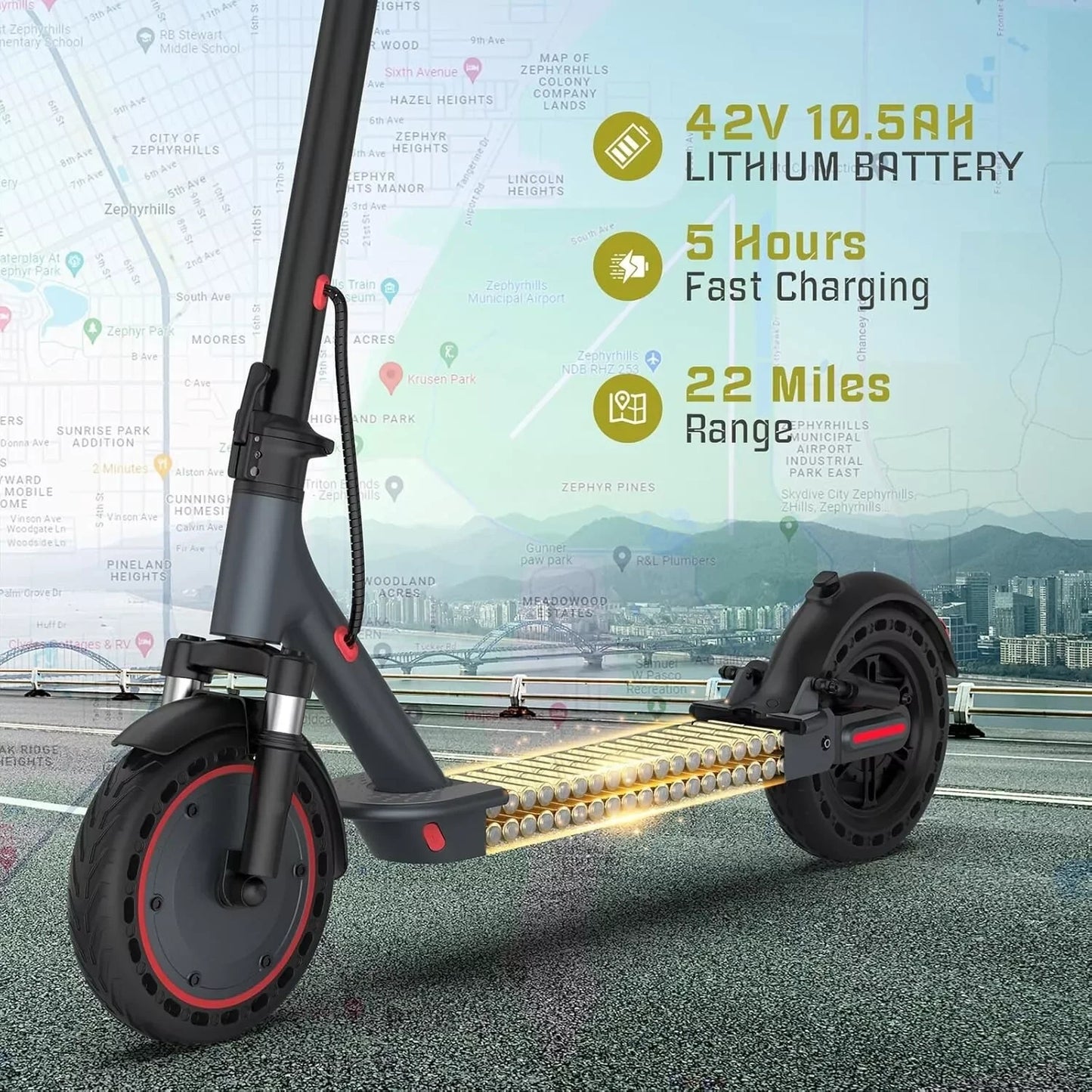 AOVOPRO TMAX Electric Scooter 500W 22MPH Folding App Connected