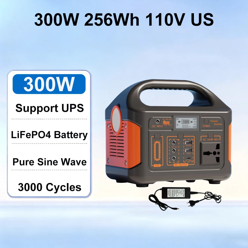 GaiaRay Portable Power Station 460.8Wh LiFePO4 110V Solar Generator