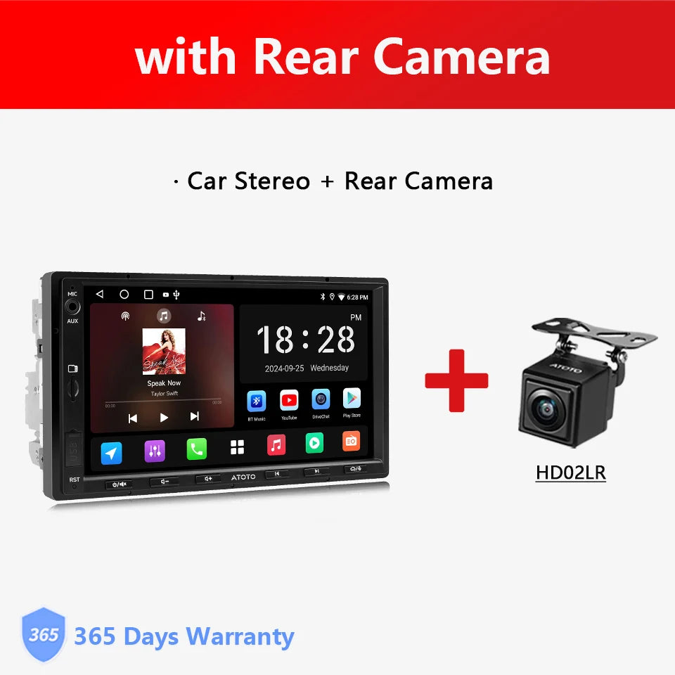 ATOTO Double Din Android Car Stereo System With CarPlay