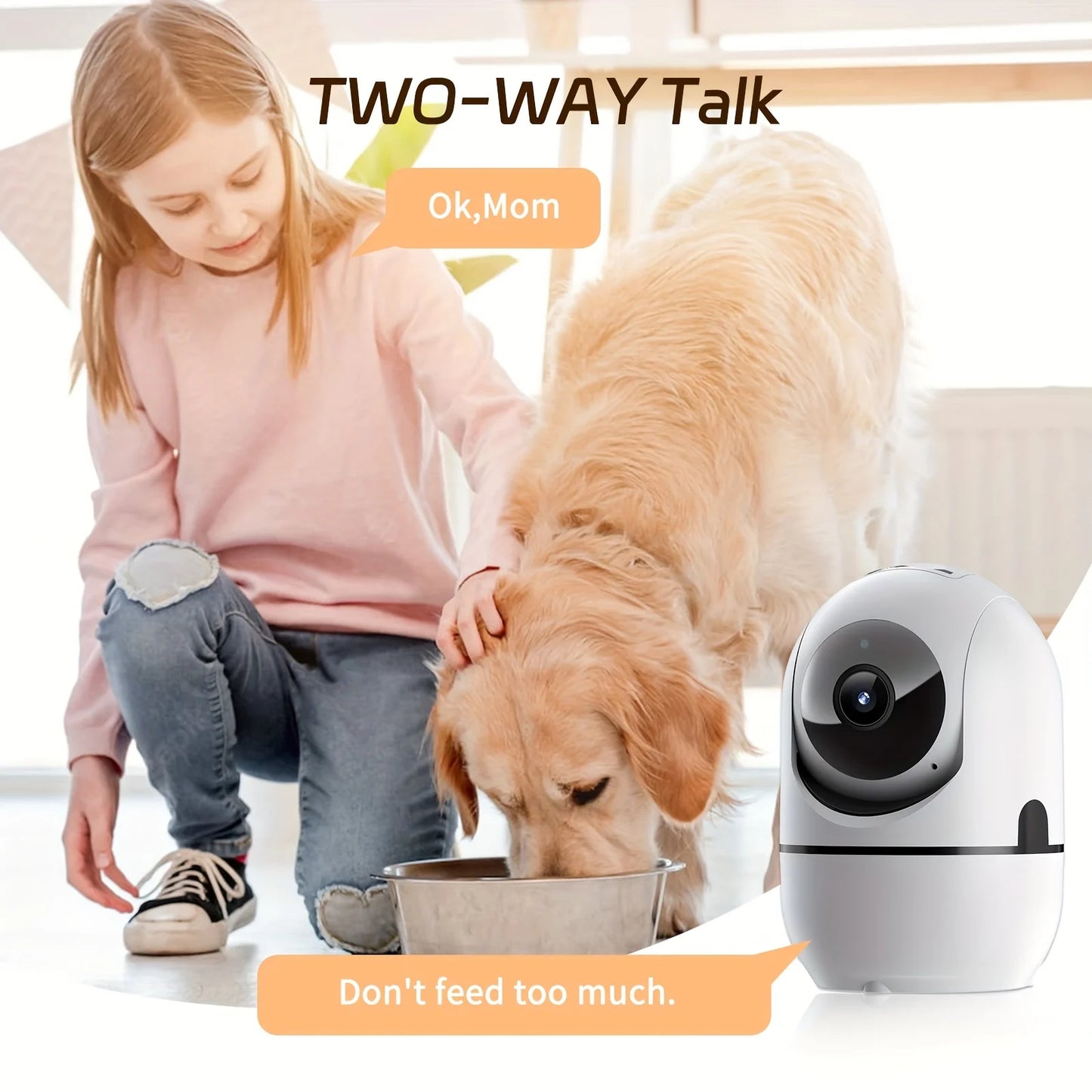 4MP Indoor Security Camera DualBand WiFi Pan Tilt For Home Surveillance