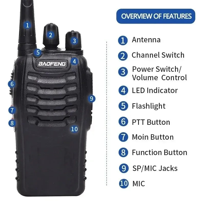 BAOFENG BF 888S Walkie Talkie UHF 400 470MHz Radios