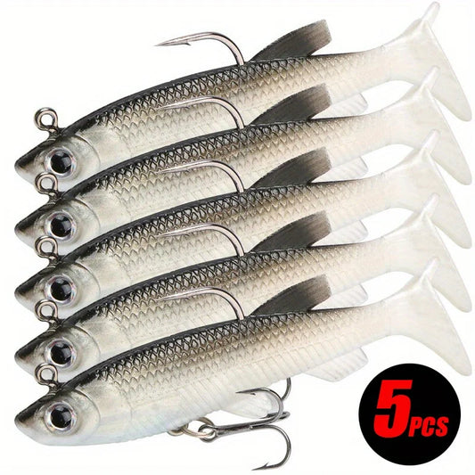 Realistic Soft Bait Kit 5 Pcs For Freshwater And Saltwater Fishing