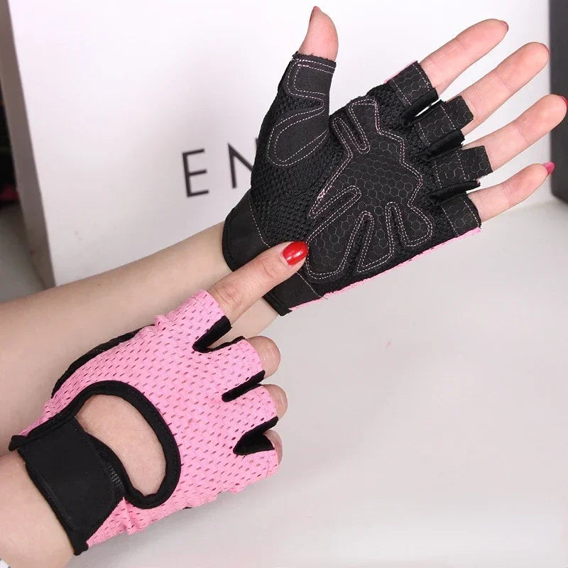 Cycling Fingerless Gloves Breathable Anti-Slip For Women And Men