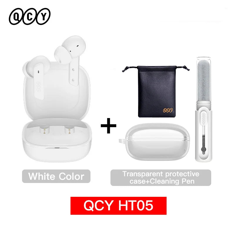 QCY HT05 ANC Wireless Earbuds With 40dB Noise Cancellation Bluetooth 5.2