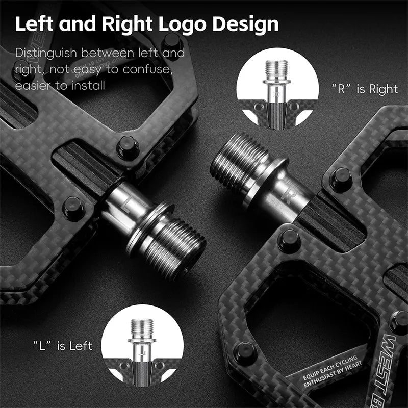 West Biking T700 Carbon 3 Bearing Pedals