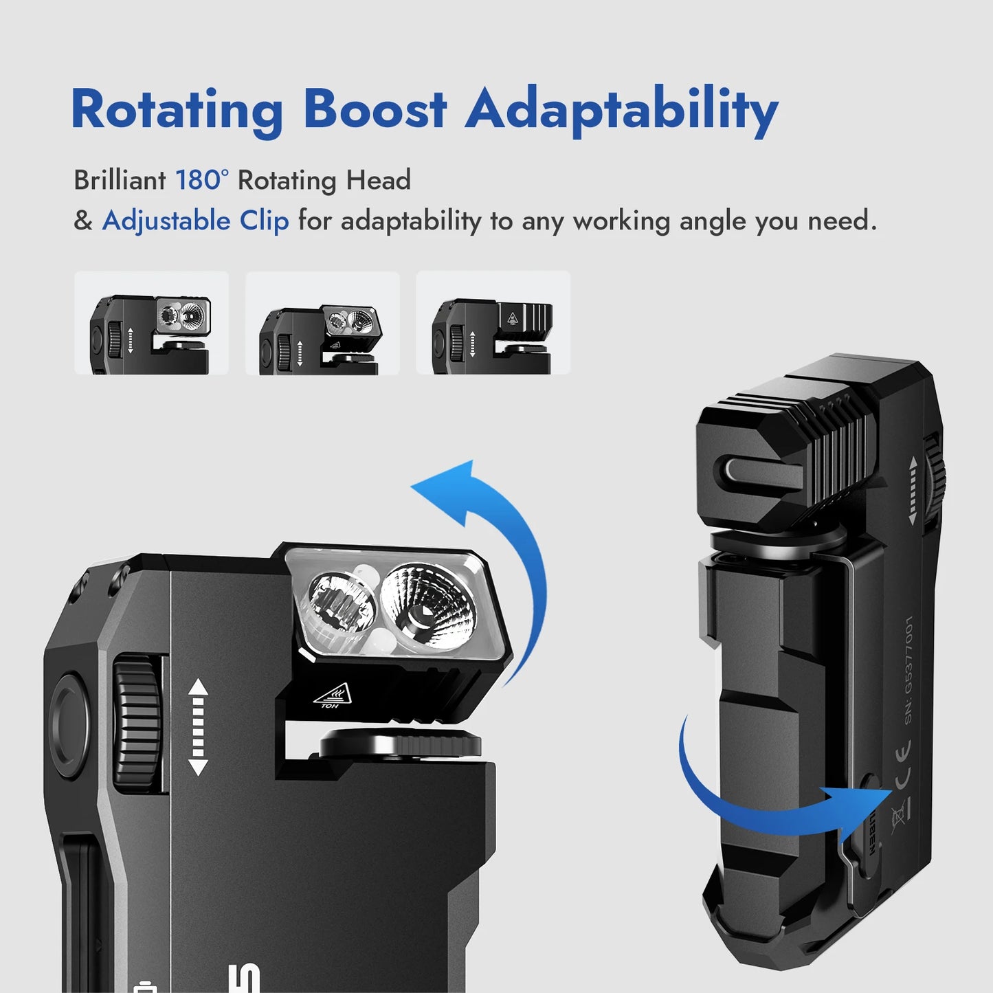 WUBEN G5 Rechargeable EDC Flashlight With Dual RGB Light