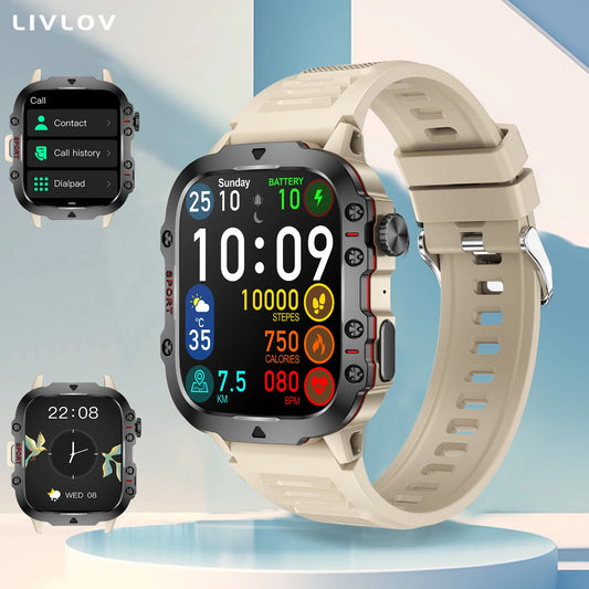 AI Voice Assistant Smart Watch With Bluetooth Calls and Tracking