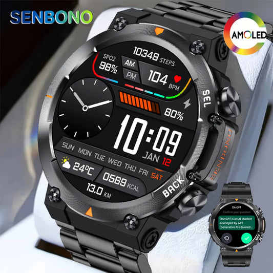 SENBONO MAX18 Smartwatch With AMOLED Screen Bluetooth Call