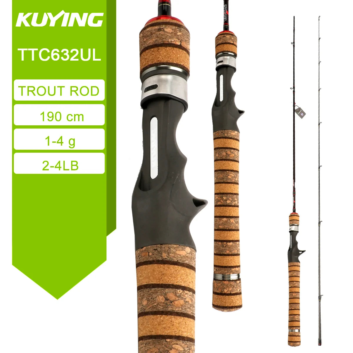 Kuying Lure Rod Baitcasting Rod River Stream Carbon