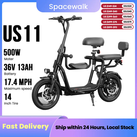 Eilleo Spacewalk 36V Electric Scooter With 3 Seats