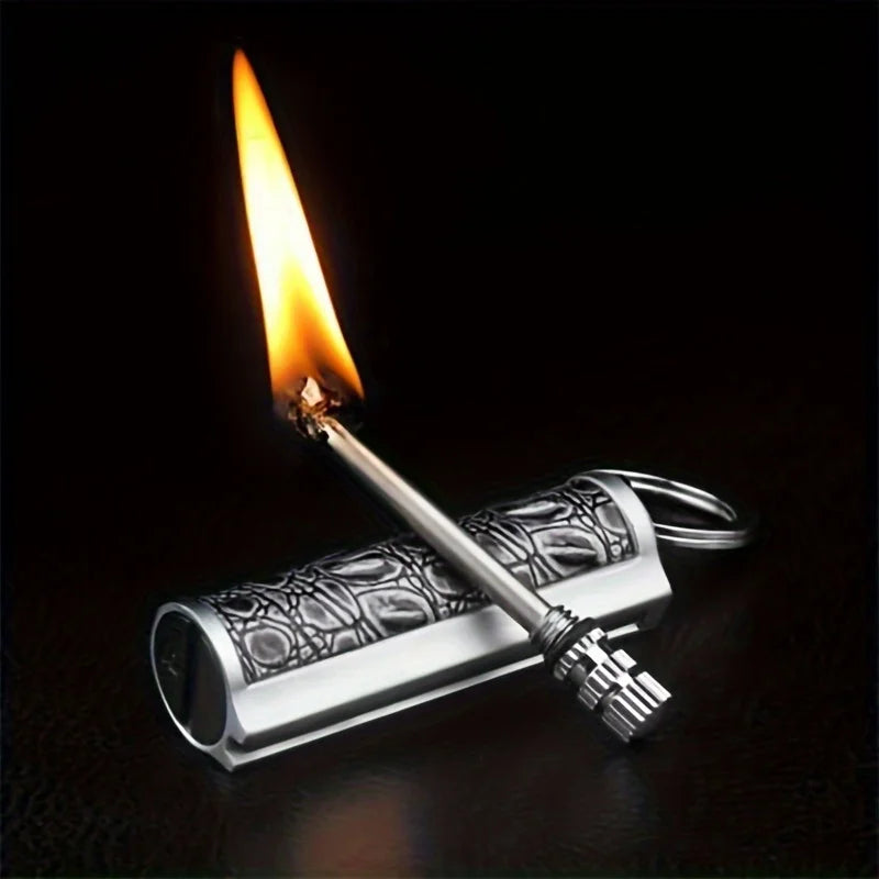 TopFlames Metal Flint Lighter Waterproof Reusable Fire Starter For Outdoor