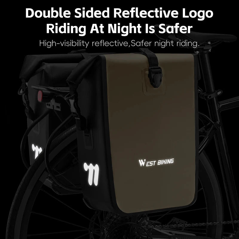 West Biking Pannier Bag Full Waterproof Travel Bicycle Rear Seat