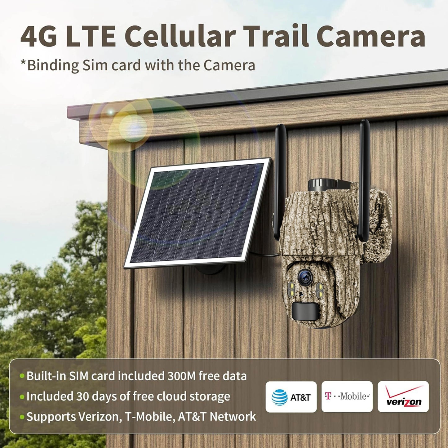 RBX-S87 4G LTE Solar Trail Camera 360 Live View HD