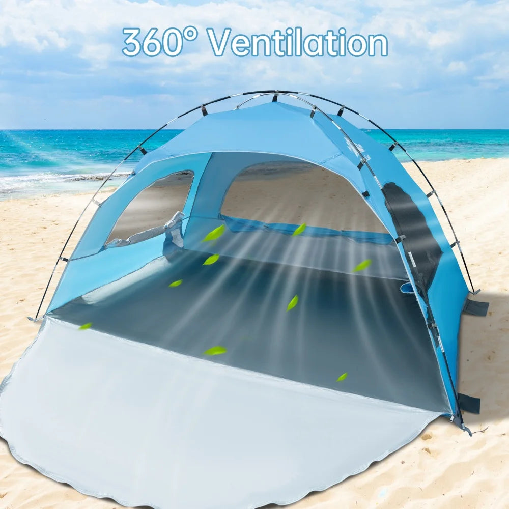 Night Cat Beach Tent Portable Sunshade Shelter With UV Protection