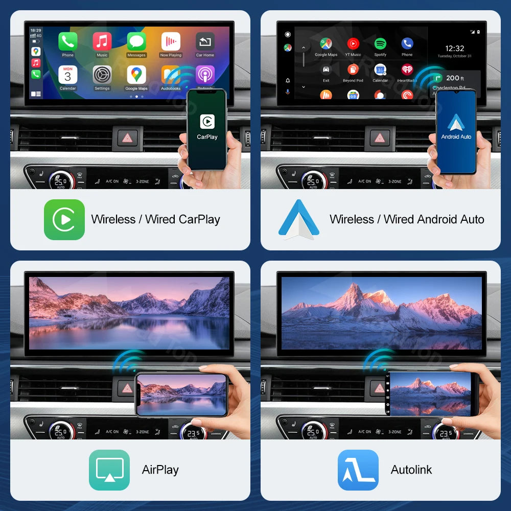 Road Top Multimedia Touch Screen Display For Audi Wireless CarPlay