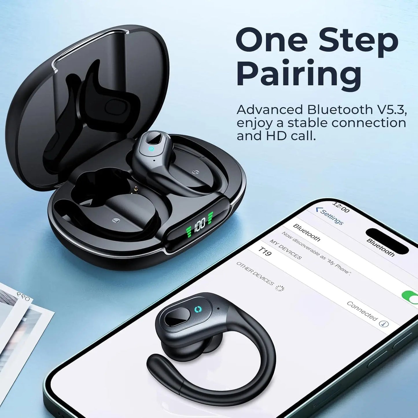 Wireless Bluetooth Earbuds 90 Hr Play Time IPX7 Waterproof
