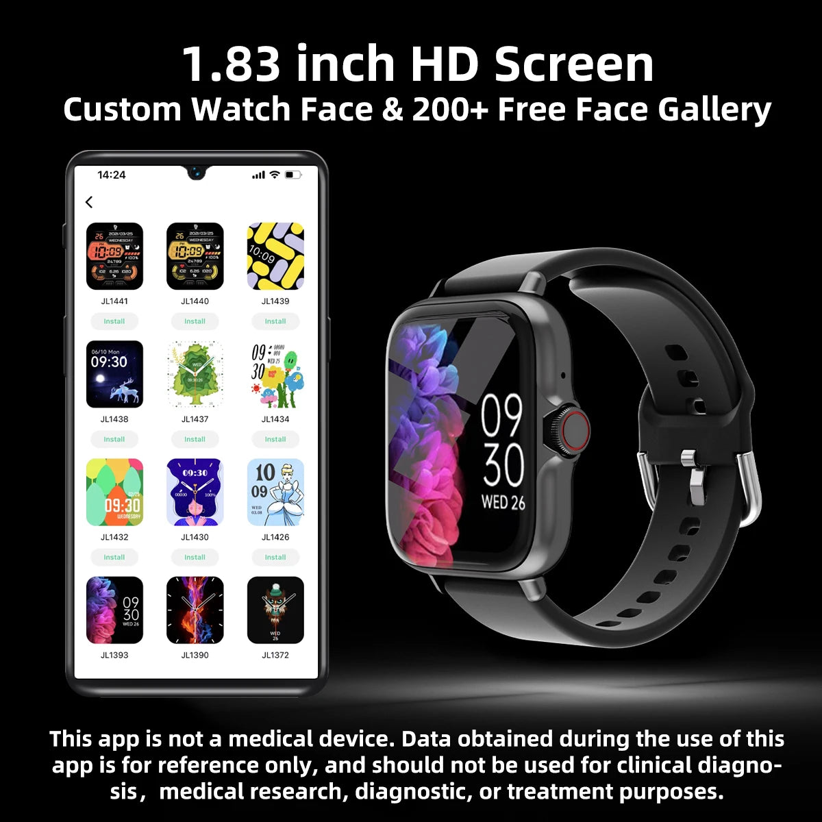 Smart Watch With Answer Calls Sleep Monitoring Pedometer