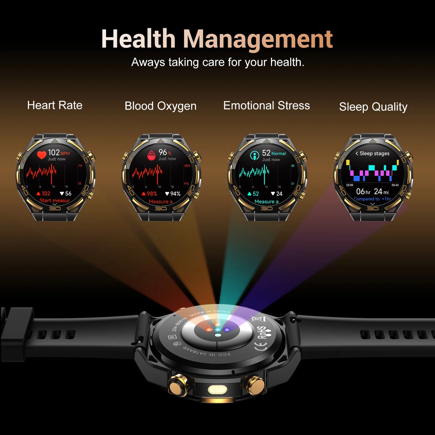 IOWODO W90Pro GPS Smartwatch With Flashlight And Bluetooth