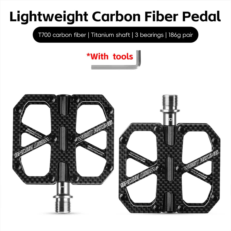 West Biking T700 Carbon 3 Bearing Pedals
