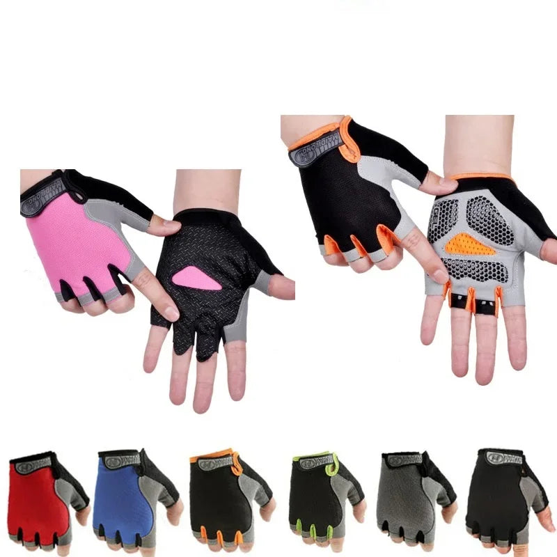 Anti Slip Breathable Half Finger Cycling Gloves For Men Women