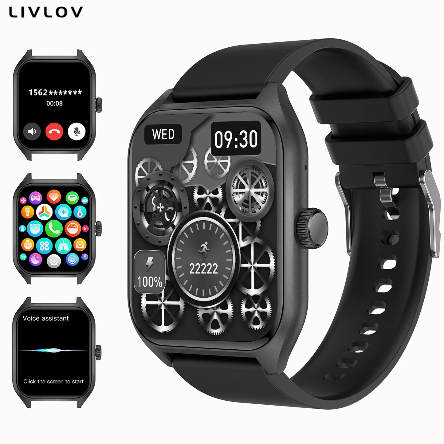 AI Voice Assistant Smart Watch With 100 Sports Tracking