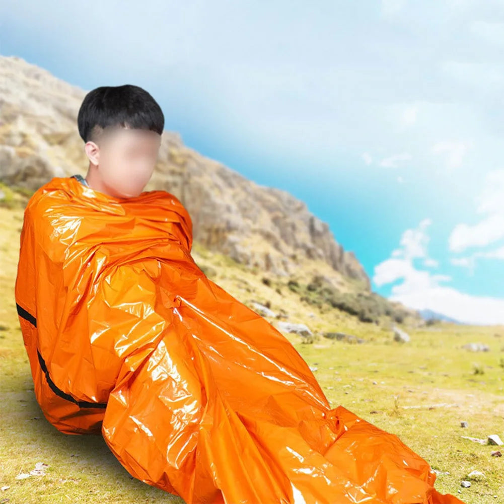 APWIKOGER Emergency Mylar Thermal Blanket Sleeping Bag for Outdoor Survival