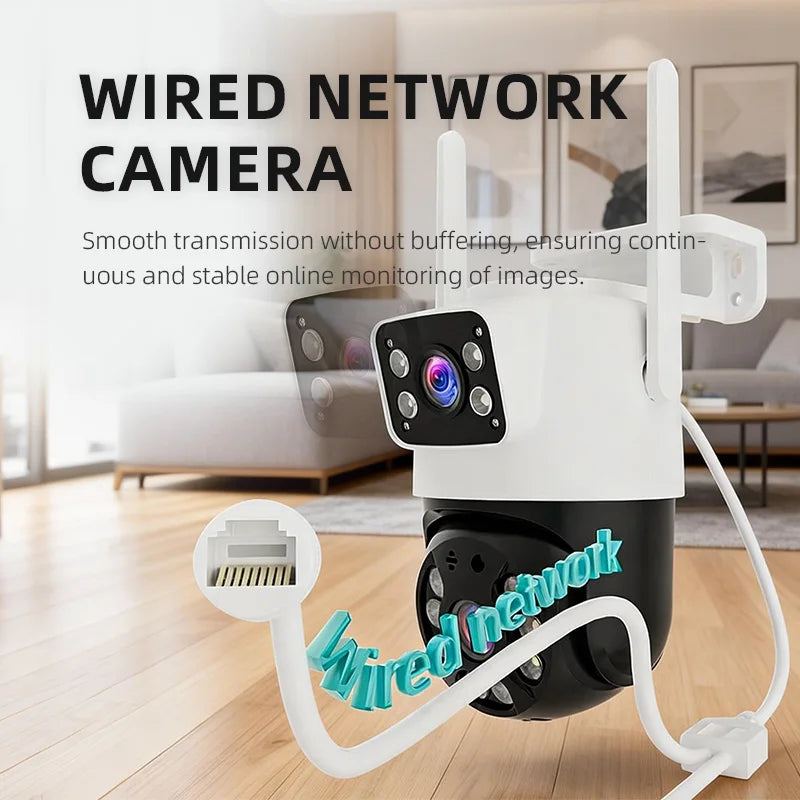 iCsee 6MP Outdoor Wireless Dual Lens PTZ Security Camera
