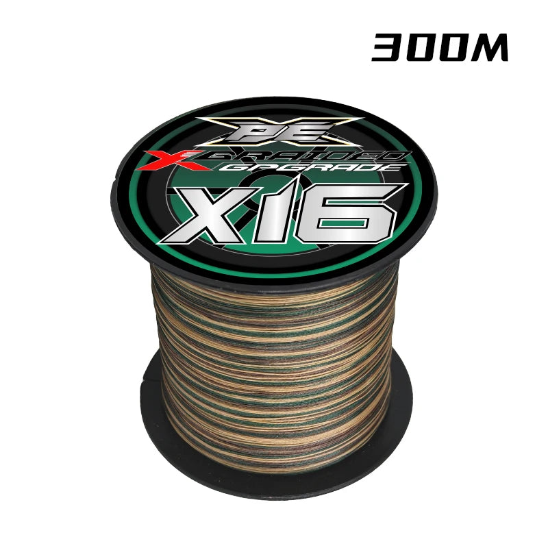 Braided PE Fishing Line X16 300 500m Japan Smooth Multifilament