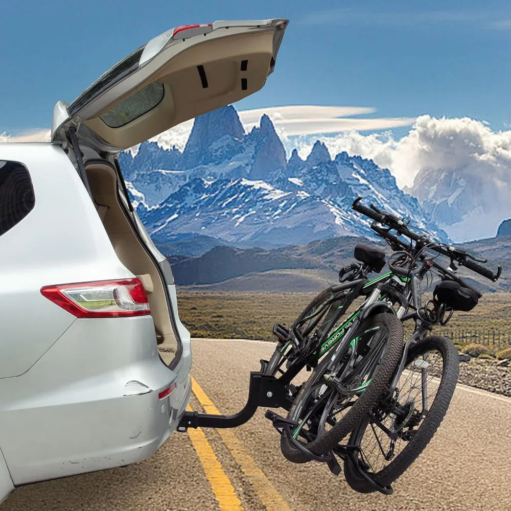 XCAR Foldable Hitch Mount Platform Carrier For 2 Bicycles