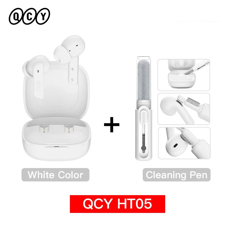 QCY HT05 ANC Wireless Earbuds With 40dB Noise Cancellation Bluetooth 5.2
