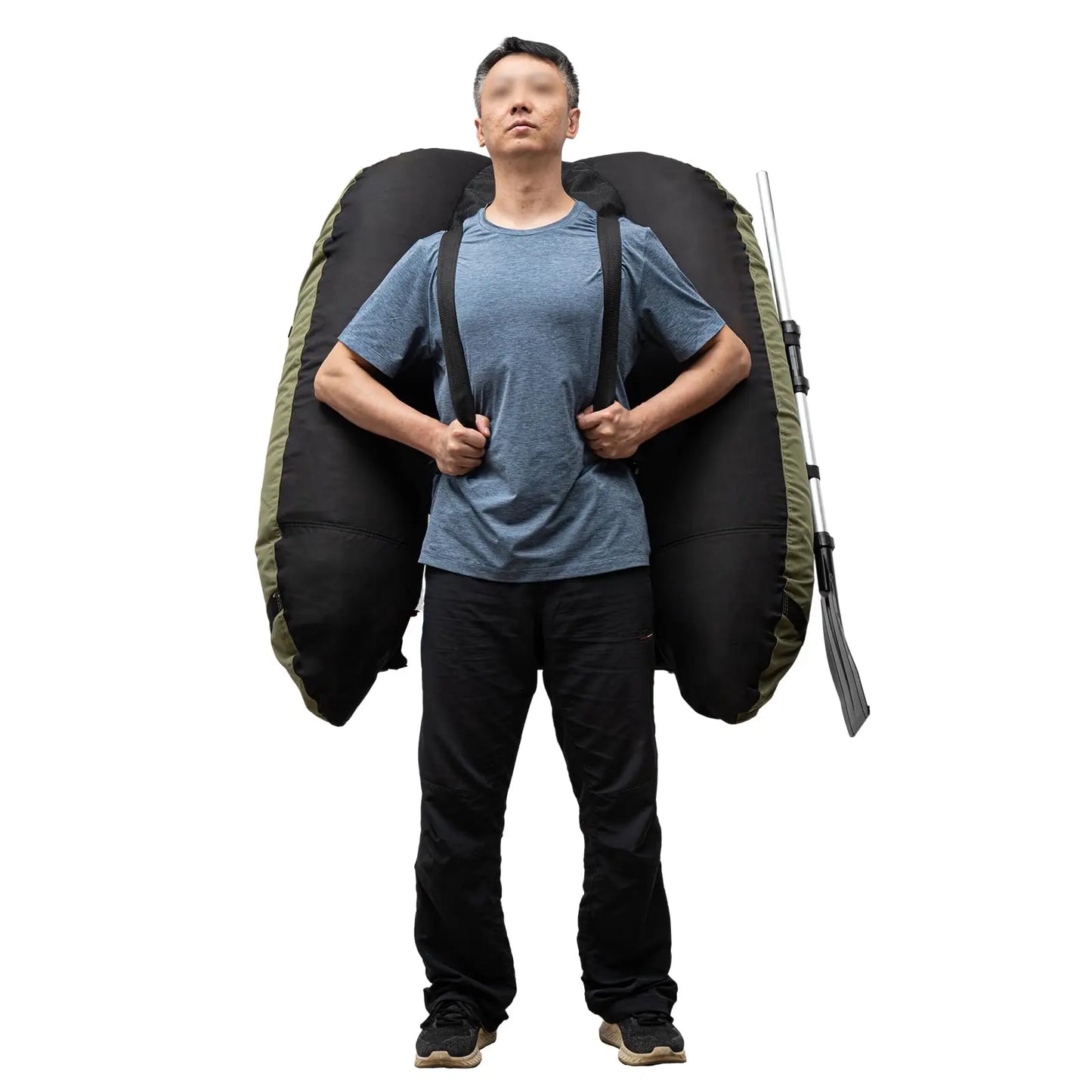 Inflatable Fishing Float Tube 286 Lb Load Capacity U-Shaped Raft