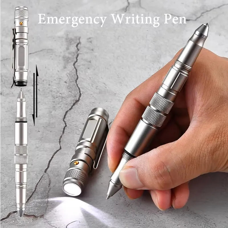 Military Self Defense Tactical Pen With Built In Flashlight