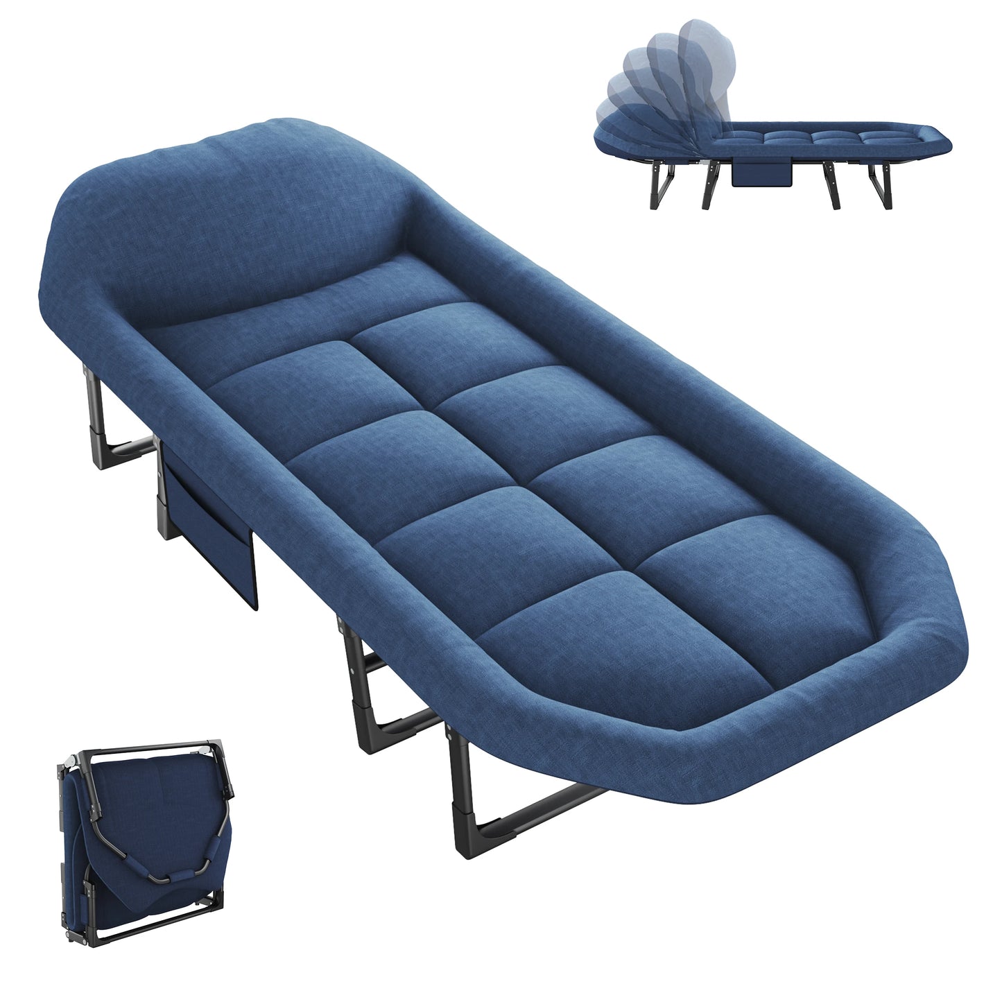 JHK Folding Camping Bed With Mattress Lightweight Cot 450Lb