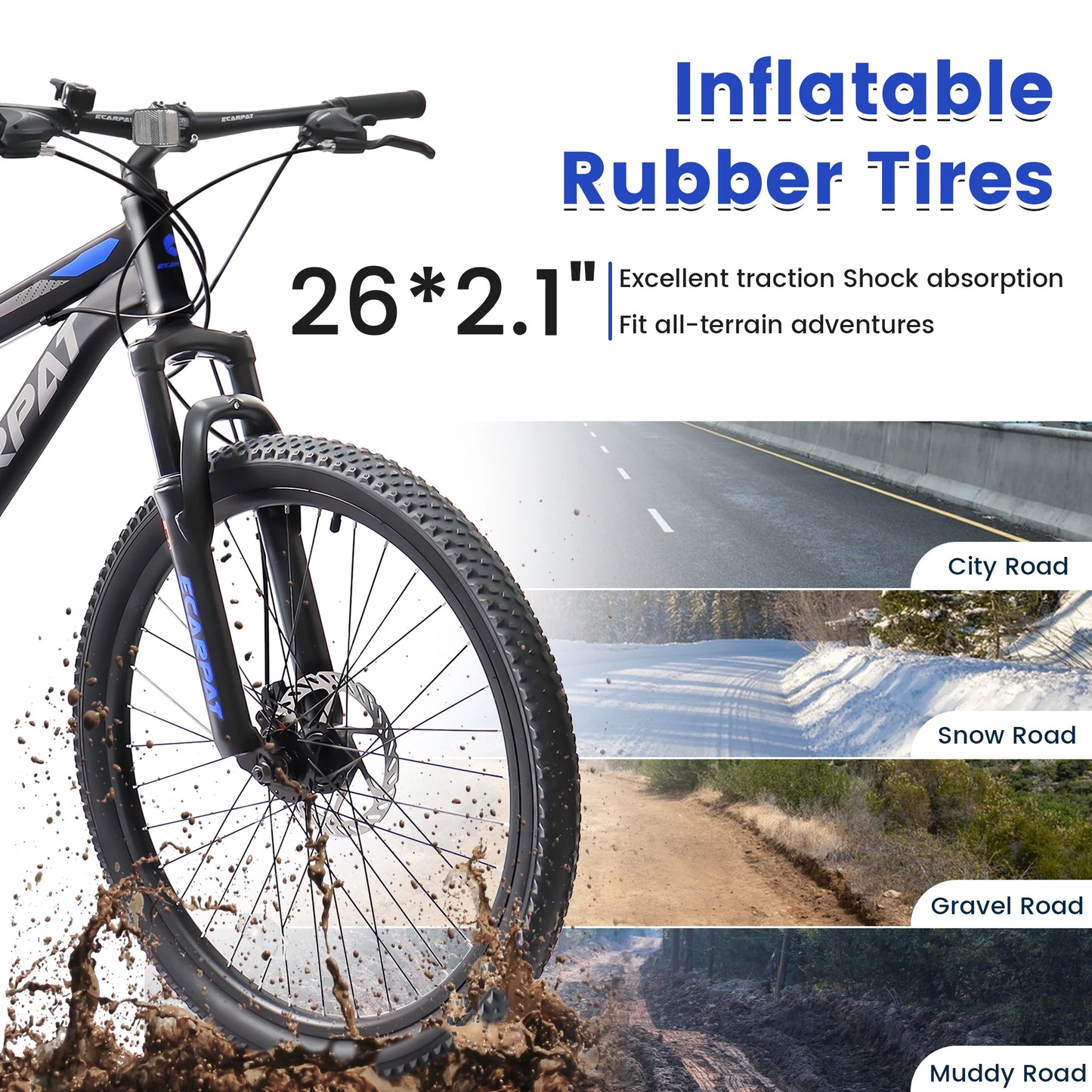 Ecarpat Dual Full Suspension Mountain Bike for All Terrain
