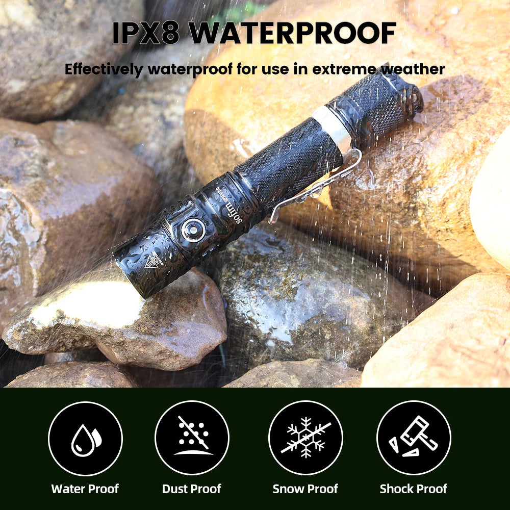 Sofirn SP31 V2 Tactical LED Flashlight 1200lm Dual Switch