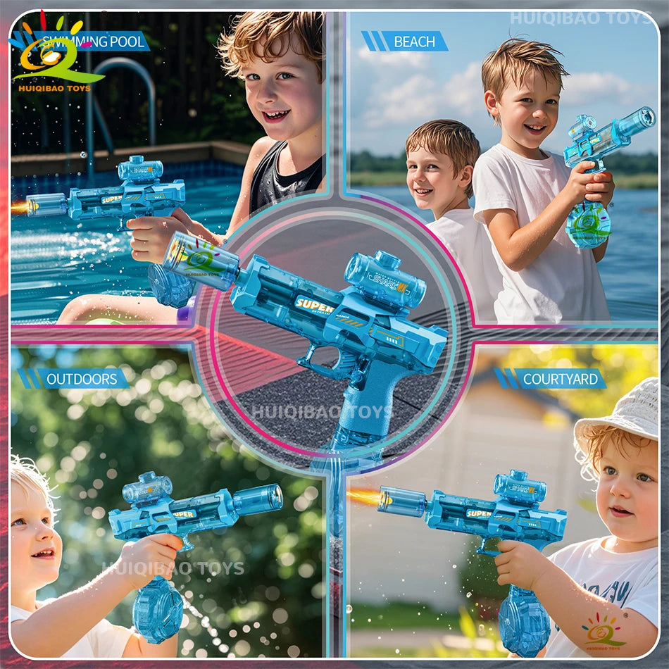 Huiqibao Toys Electric Pulse Water Gun With Flashing Sensor Light