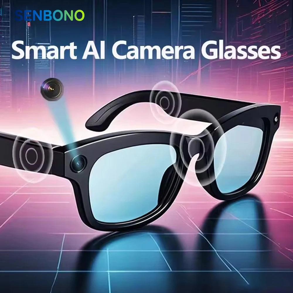SENBONO Smart Glasses With AI Translator And 8MP Camera