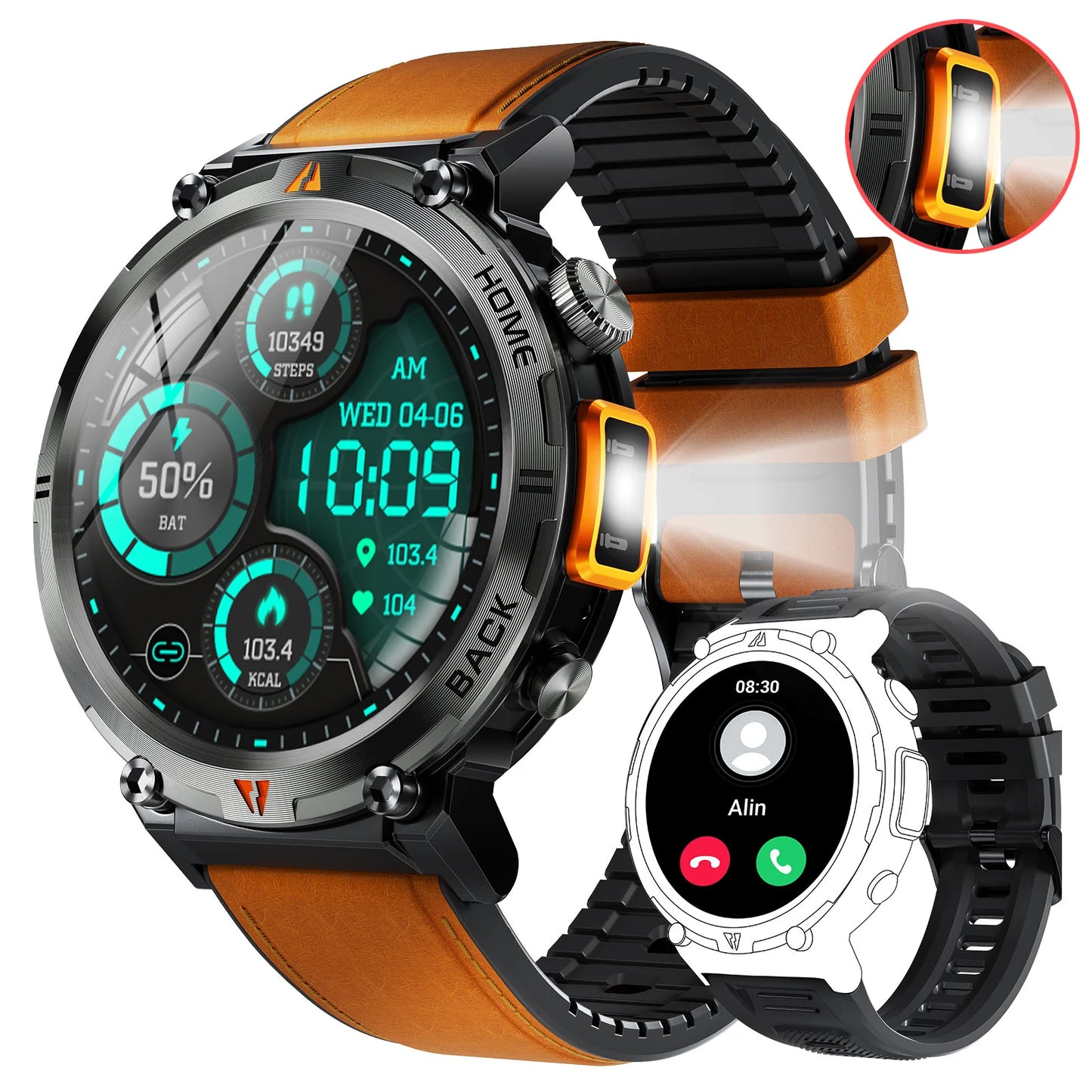 EIGIIS KE3 Smartwatch for Men With Heart Rate Monitor