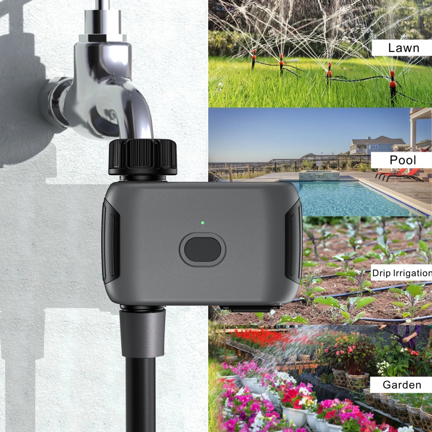 INSOMA Smart WiFi Garden Water Timer Remote Control Sprinkler