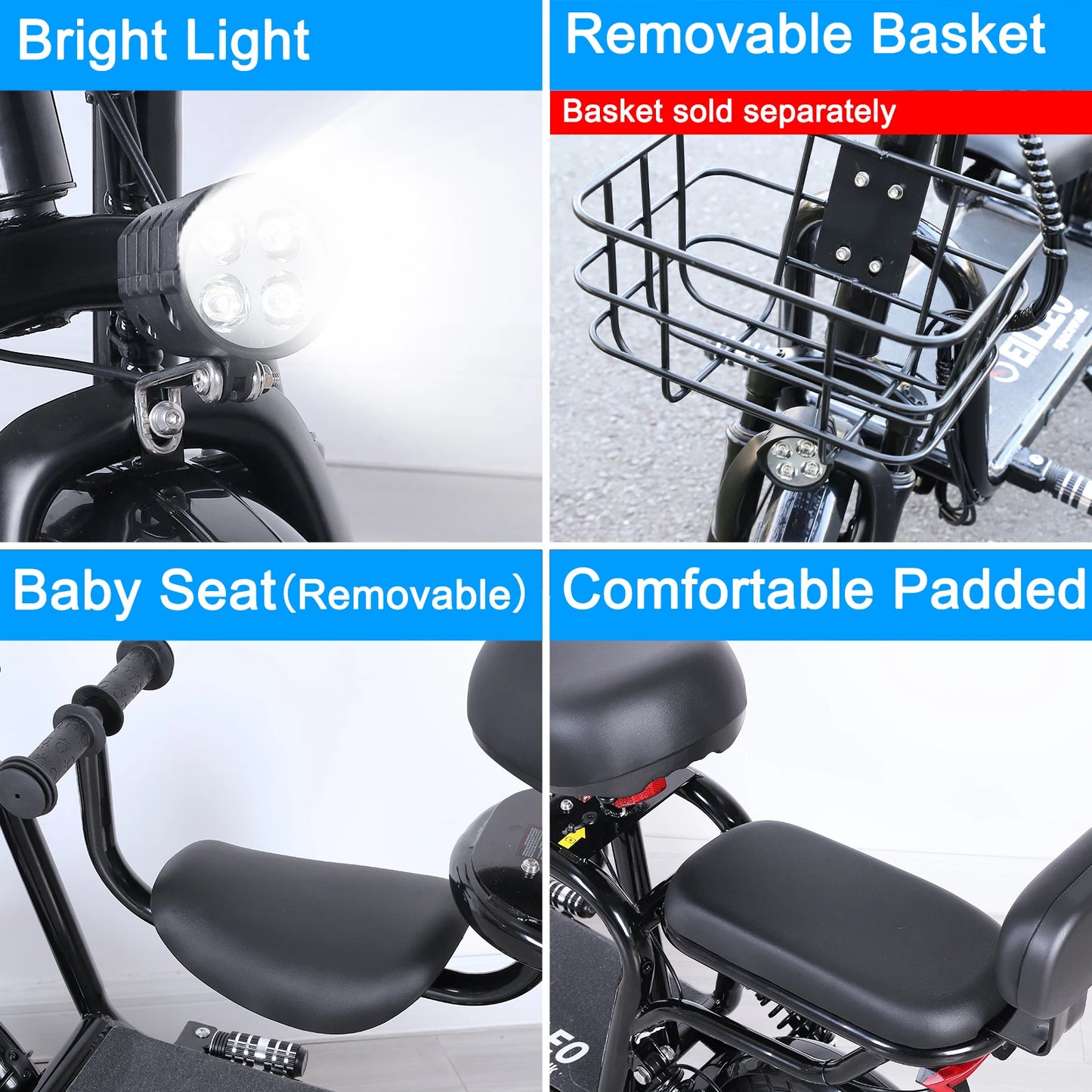 Eilleo Spacewalk 36V Electric Scooter With 3 Seats