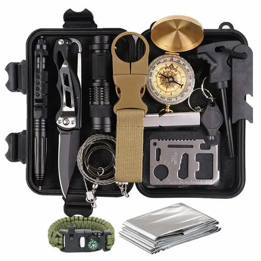 14-In-1 Outdoor Emergency Survival Kit For Camping And Hiking